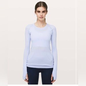 Swiftly long sleeve in serene blue size 6